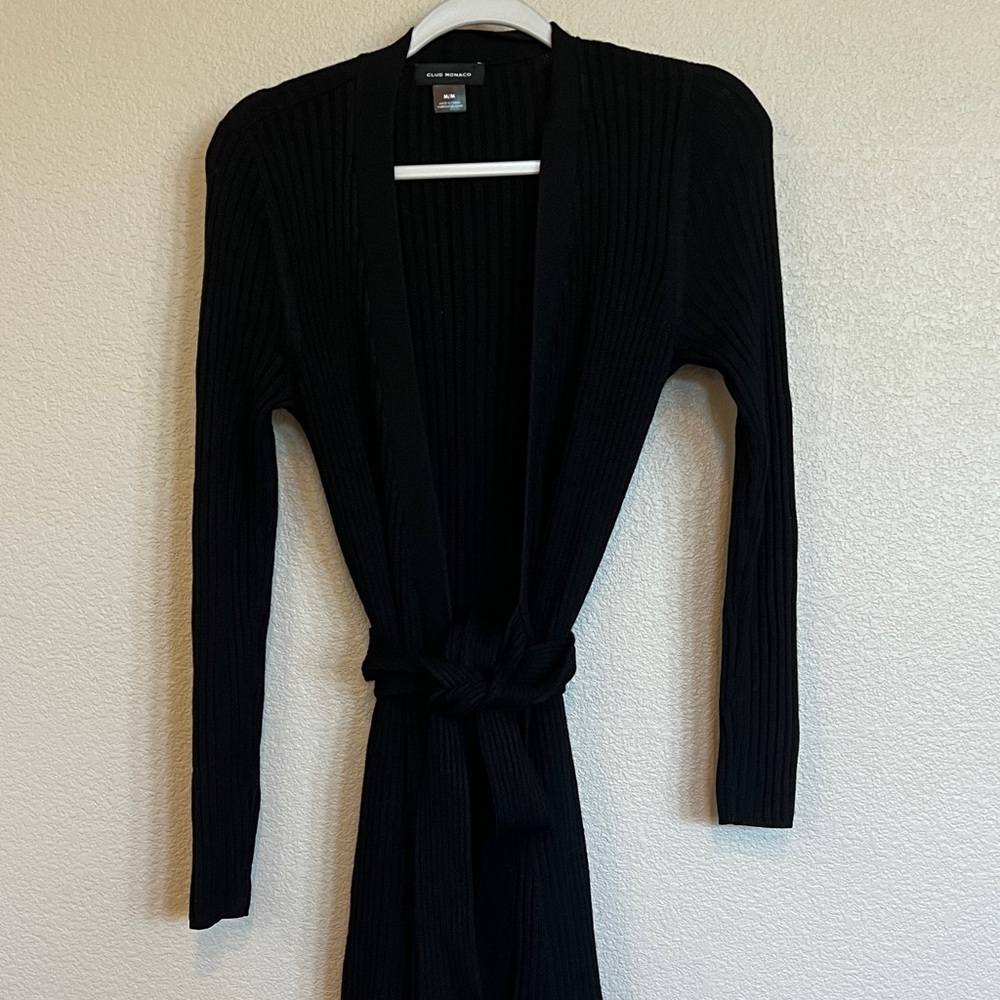 Club Monaco Black Knit Cardigan